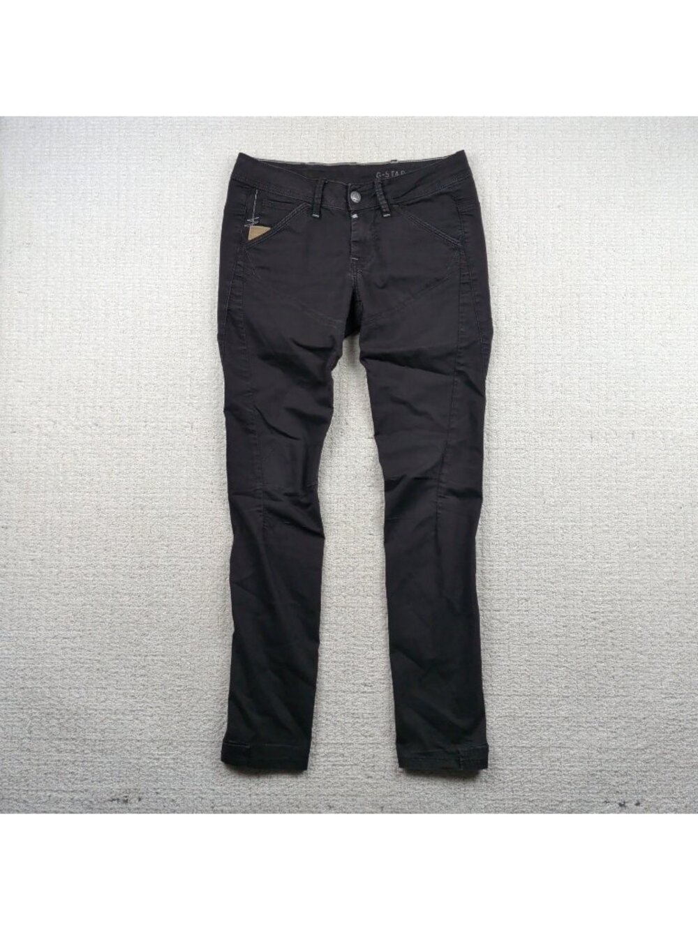 G-Star RAW 3D Skinny Utility Tapered Jeans Black Biker Moto Knee Tactical Read
